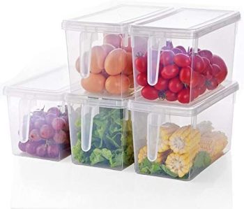 Food Storage Boxes With Lids Freezer Safe Volwco 4.7L
