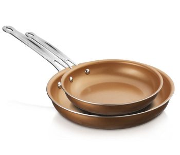 Brentwood 8" And 10" Induction Copper Non-Stick Frying Pan Set
