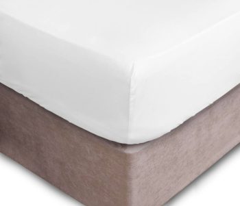 Extra Deep Fitted Sheets 16"/40CM Deep Finest Quality Bedsheets White. (Double, White)